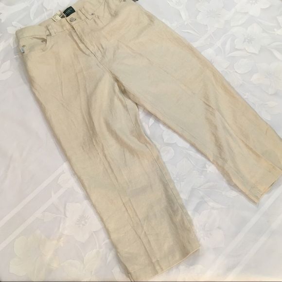 Lauren Jeans Co. By Ralph Lauren Linen Capris - Picture 3 of 5